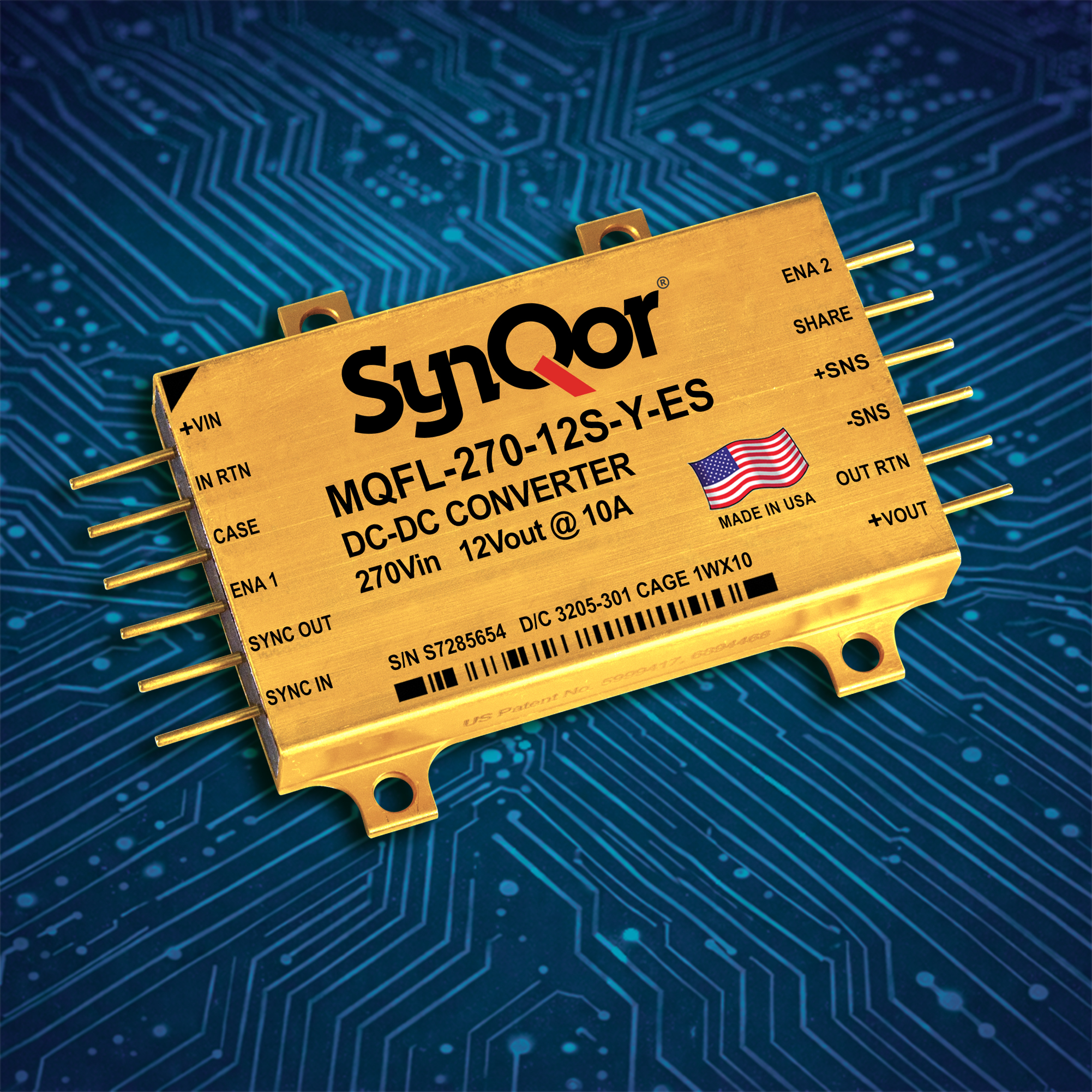 SynQor Hi-Rel isolated DC-DC converter module